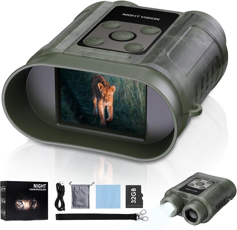 Tizycod Valentines Day Gifts for Him,Night Vision Goggles,Compact Night Vision Binoculars,32GB Card Included, Photo/Video Capture,Outdoor Tools for Education, Wildlife Watching,Gifts for Boy,Men,Father - Image 1